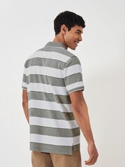 Crew Clothing Heritage Stripe Pique 100% Cotton Polo Shirt - Image 2 of 4