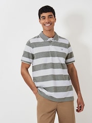 Crew Clothing Heritage Stripe Pique 100% Cotton Polo Shirt - Image 3 of 4
