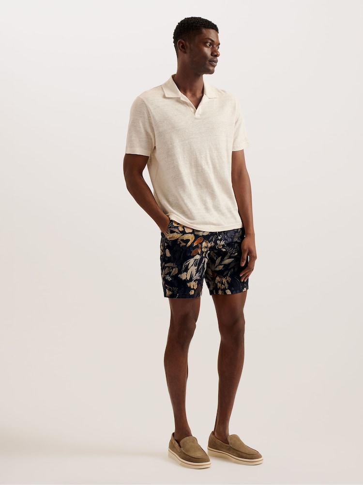 Ted Baker Black Printed Emilios Floral Shorts - Image 1 of 5