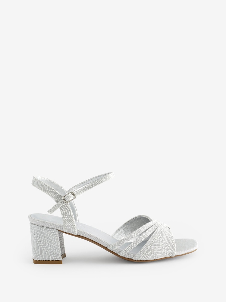 Simply Be Silver Halter Back Sandals - Image 5 of 5