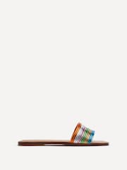 Linzi Green Utopia Multi Coloured Strappy Flat Sandals - Image 3 of 5