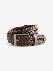 Brown Woven Leather Belt - Image 2 of 4
