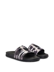 HUGO Printed Black Slides With Stacked Logo on Upper - Image 1 of 5