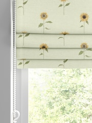 Sophie Allport Green Sunflowers Made to Measure 100% Cotton Roman Blinds - Image 2 of 6
