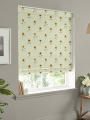 Sophie Allport Green Sunflowers Made to Measure 100% Cotton Roman Blinds - Image 5 of 6
