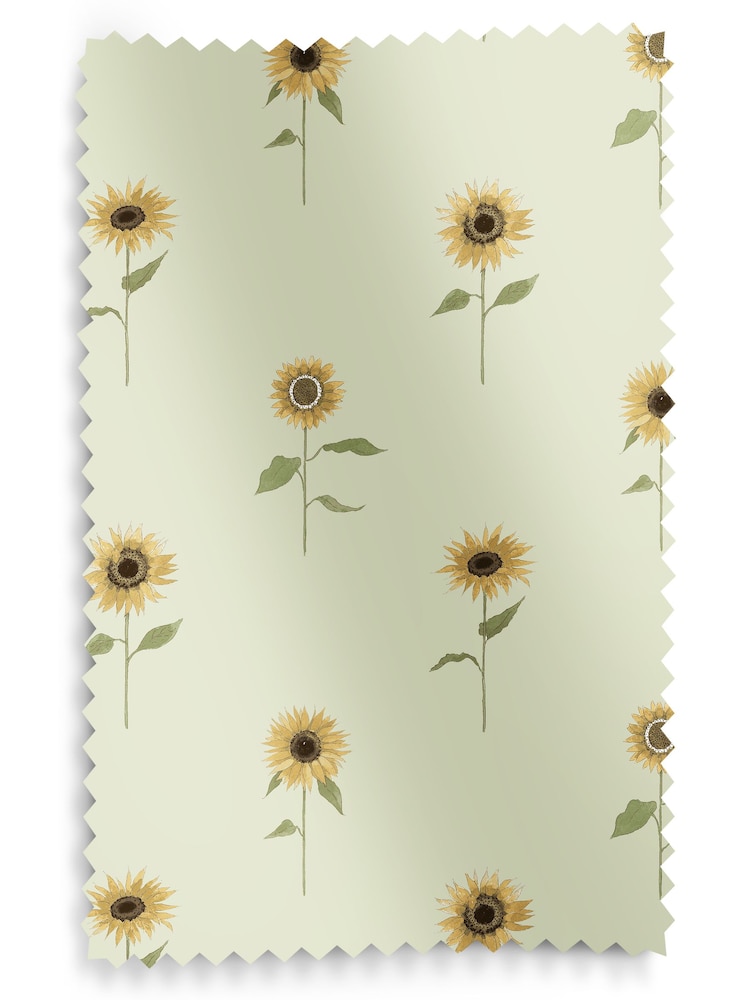 Sophie Allport Green Sunflowers Made to Measure 100% Cotton Roman Blinds - Image 6 of 6