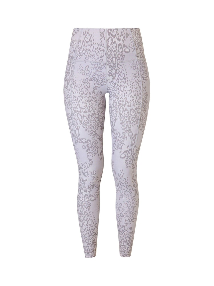 Sweaty Betty Grey Smokey Leopard Print 7/8 Length Super Soft Yoga Leggings - Image 10 of 10