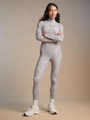 Sweaty Betty Grey Smokey Leopard Print 7/8 Length Super Soft Yoga Leggings - Image 2 of 10
