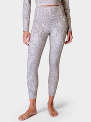 Sweaty Betty Grey Smokey Leopard Print 7/8 Length Super Soft Yoga Leggings - Image 5 of 10