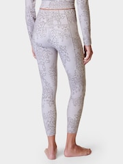 Sweaty Betty Grey Smokey Leopard Print 7/8 Length Super Soft Yoga Leggings - Image 6 of 10