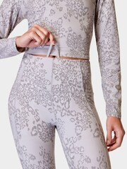 Sweaty Betty Grey Smokey Leopard Print 7/8 Length Super Soft Yoga Leggings - Image 7 of 10