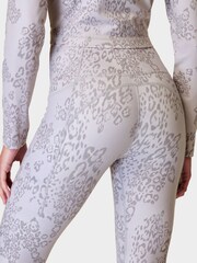 Sweaty Betty Grey Smokey Leopard Print 7/8 Length Super Soft Yoga Leggings - Image 8 of 10