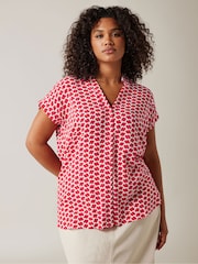 Evans Curve Zig Zag Print Blouse - Image 1 of 5