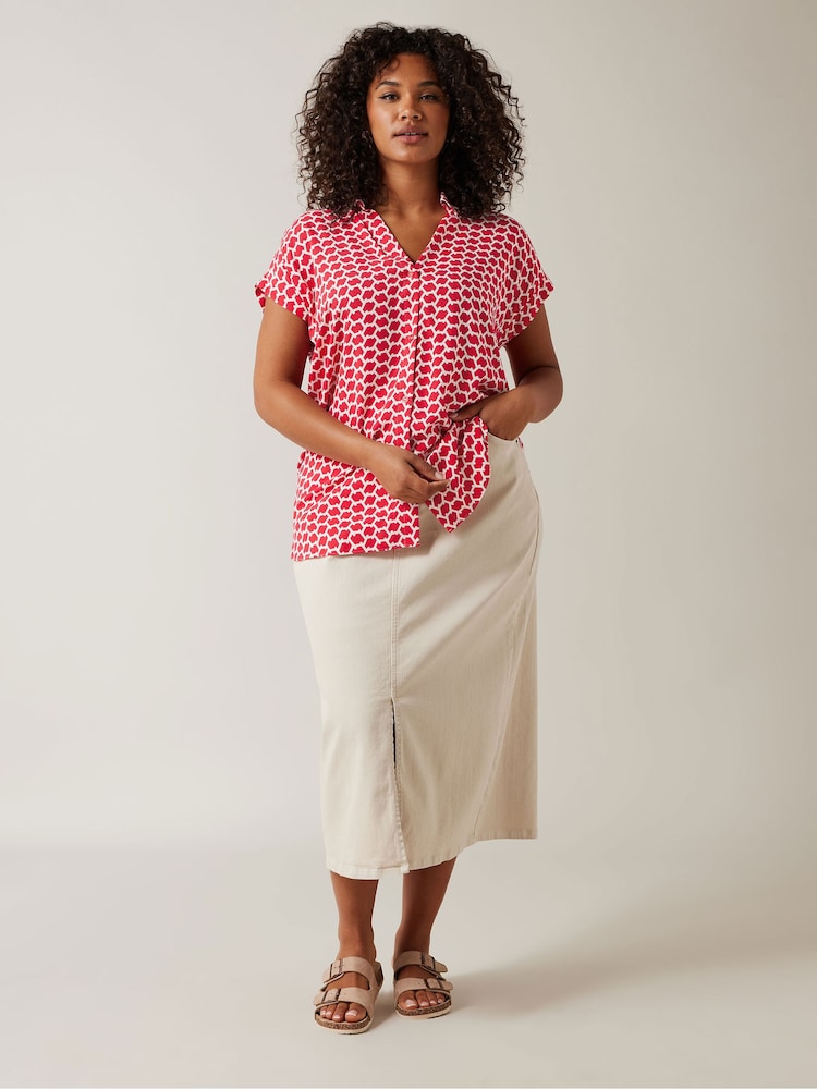 Evans Curve Zig Zag Print Blouse - Image 2 of 5