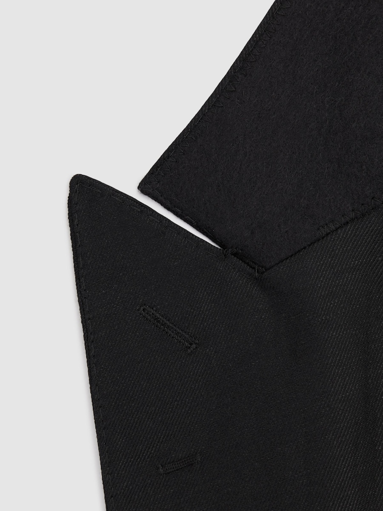 Oscar Jacobson Wool-Linen Double Breasted Blazer - Image 6 of 7