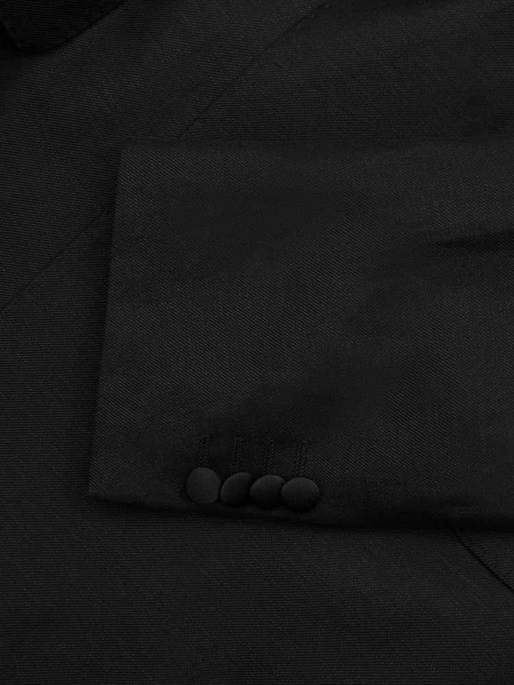 Oscar Jacobson Wool-Linen Double Breasted Blazer - Image 7 of 7
