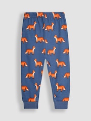 JoJo Maman Bébé Blue Fox Jersey Pyjamas - Image 4 of 5