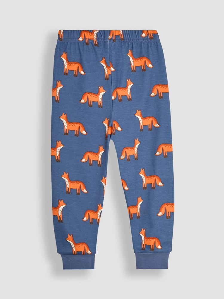 JoJo Maman Bébé Blue Fox Jersey Pyjamas - Image 5 of 5