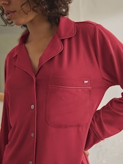 Red Sandwash Button Through Pyjamas - Image 3 of 10
