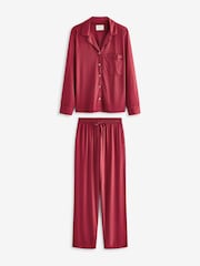 Red Sandwash Button Through Pyjamas - Image 5 of 10
