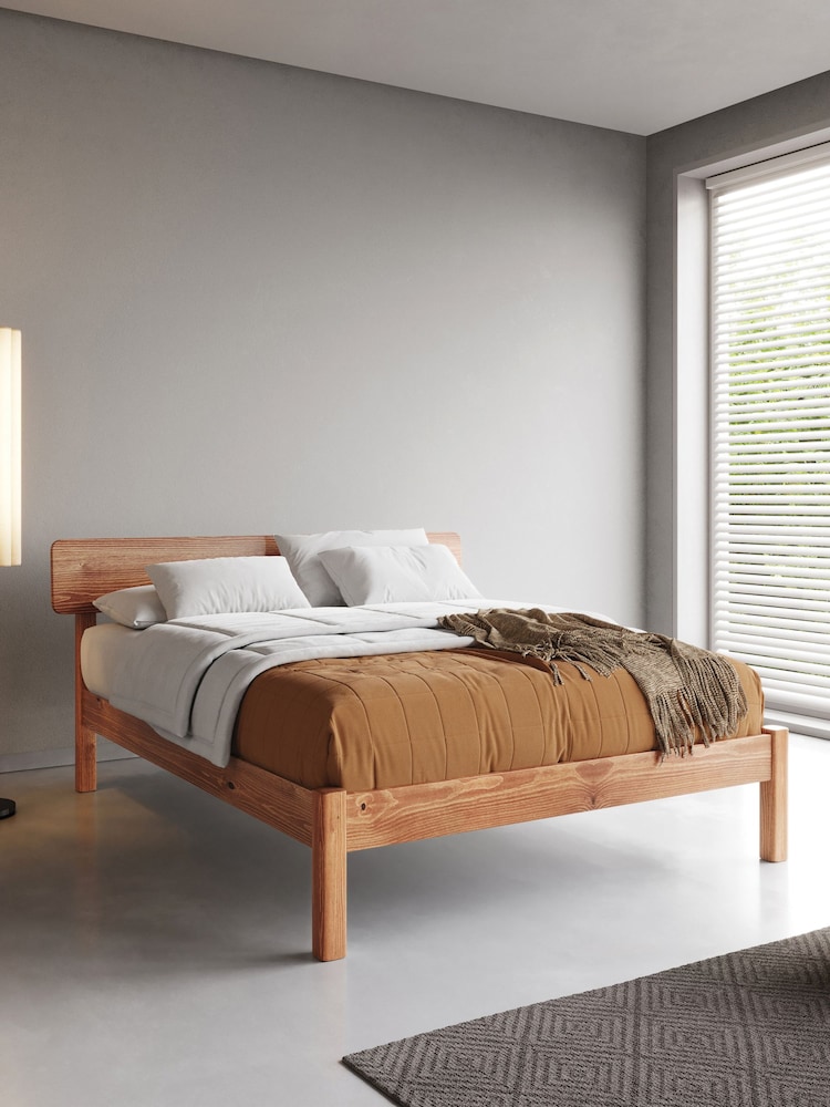 Get Laid Beds Cinnamon Tan The Deco Solid Wood Bed - Image 1 of 2