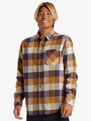 Quiksilver Brown Motherfly Check Flannel 100% Cotton Shirt - Image 2 of 7