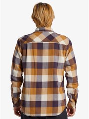 Quiksilver Brown Motherfly Check Flannel 100% Cotton Shirt - Image 3 of 7