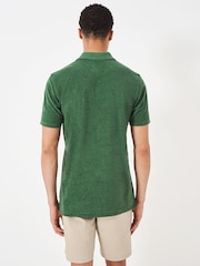 Crew Clothing Green Towling Polo Shirt - Image 2 of 4