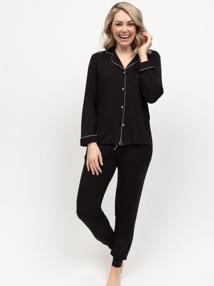 Cyberjammies Black Revere Jersey Pyjama Set - Image 1 of 4