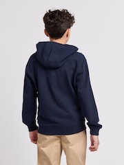 Lee Blue Boys 100% Cotton Zip-Through Badge Hoodie - Image 2 of 6