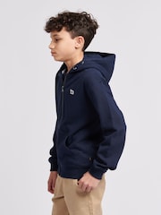 Lee Blue Boys 100% Cotton Zip-Through Badge Hoodie - Image 4 of 6