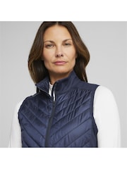 Puma Blue Frost Golf Quilted Womens Vest - Image 4 of 6