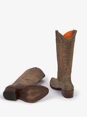 Penelope Chilvers Goldie Embroidered Cowboy Brown Boots - Image 3 of 8