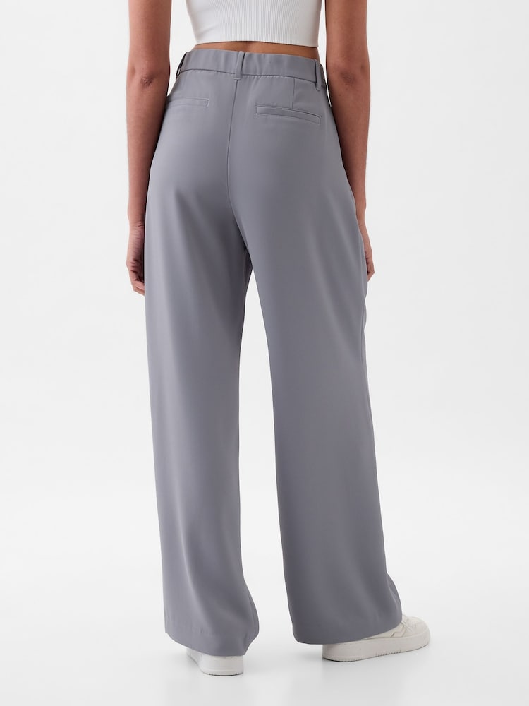 Gap Grey 365 High Waisted Pleated Trousers - Image 2 of 5