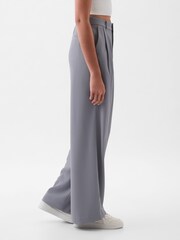 Gap Grey 365 High Waisted Pleated Trousers - Image 3 of 5