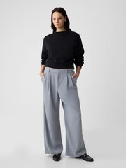 Gap Grey 365 High Waisted Pleated Trousers - Image 5 of 5