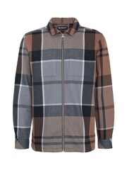 Barbour® Brown Cedarwood Lannich Tartan 100% Cotton Check Overshirt - Image 10 of 10