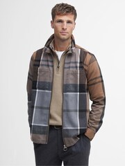 Barbour® Brown Cedarwood Lannich Tartan 100% Cotton Check Overshirt - Image 4 of 10