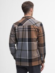 Barbour® Brown Cedarwood Lannich Tartan 100% Cotton Check Overshirt - Image 5 of 10
