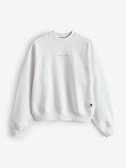 Tommy Jeans Black Regular Classic Logo 100% Cottton Sweatshirt - Image 1 of 3