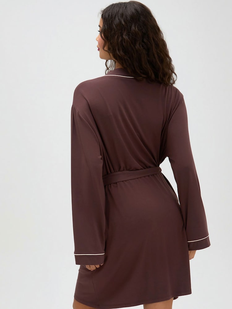 روب قصير مودال بحواف أنبوبية متباينة من Boux Avenue - Image 2 of 5