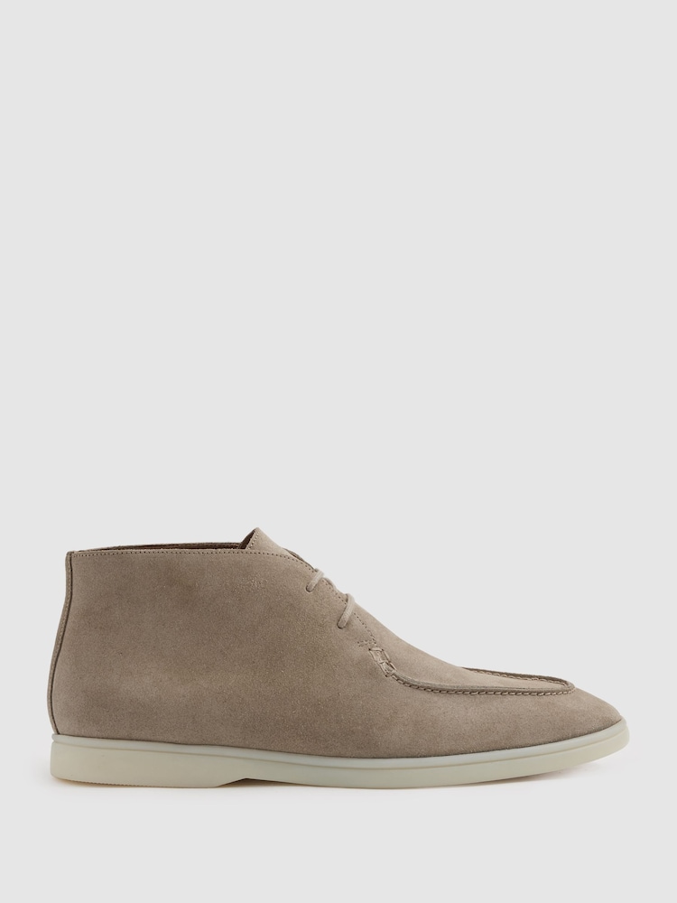 Hell Steinfarben - Reiss Loftus Suede Chukka Boots - Bild 1 von 5