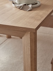 Light Natural Malvern Chunky Dining Table and Bench Set - Image 3 of 8