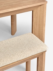 Light Natural Malvern Chunky Dining Table and Bench Set - Image 4 of 8