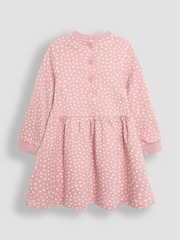 JoJo Maman Bébé Pink Hedgehog Appliqué Sweat Dress - Image 2 of 3
