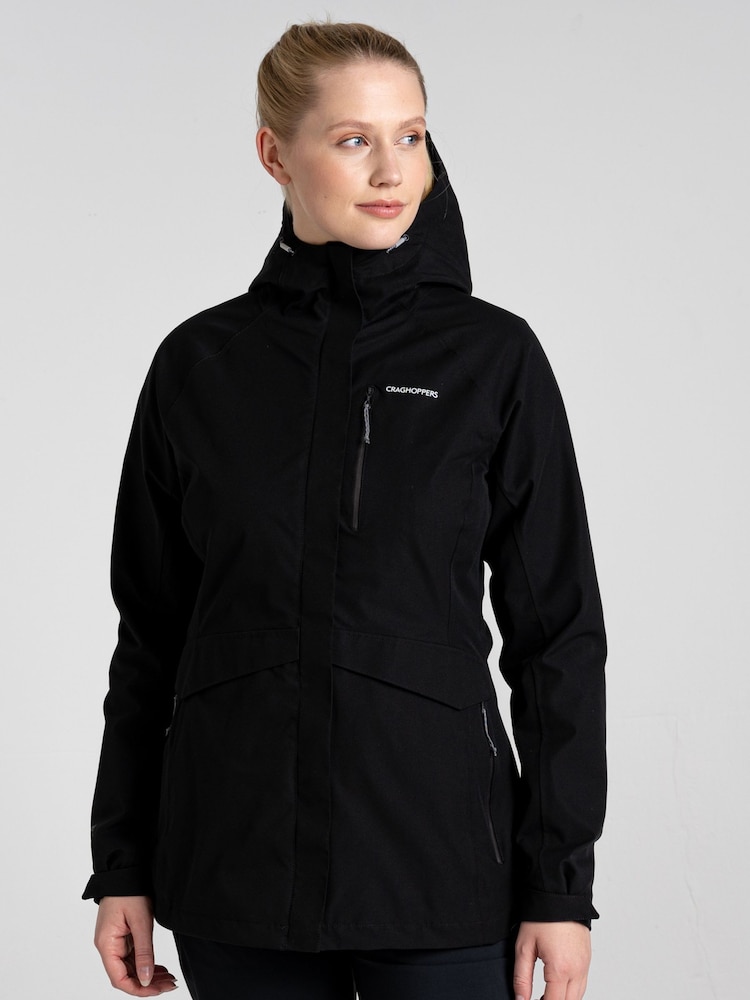Craghoppers Wasserdichte Caldbeck Jacke, Schwarz - Bild 1 von 8 Craghoppers Wasserdichte Caldbeck Jacke, Schwarz - Bild 1 von 8