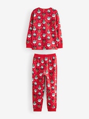 Red Single Long Sleeve 100% Cotton Pyjamas (3-16yrs) (3-16yrs) - Image 5 of 6