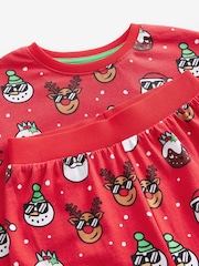 Red Single Long Sleeve 100% Cotton Pyjamas (3-16yrs) (3-16yrs) - Image 6 of 6