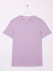 FatFace Lulworth Purple Crew T-Shirt - Image 5 of 5