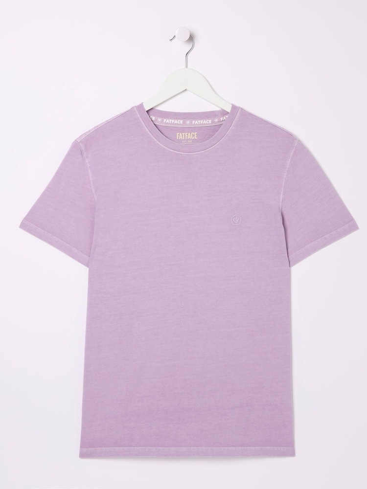 FatFace Lulworth Purple Crew T-Shirt - Image 5 of 5